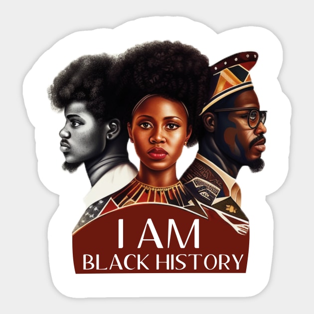 I Am Black History - Black History Month African American Sticker by aimed2